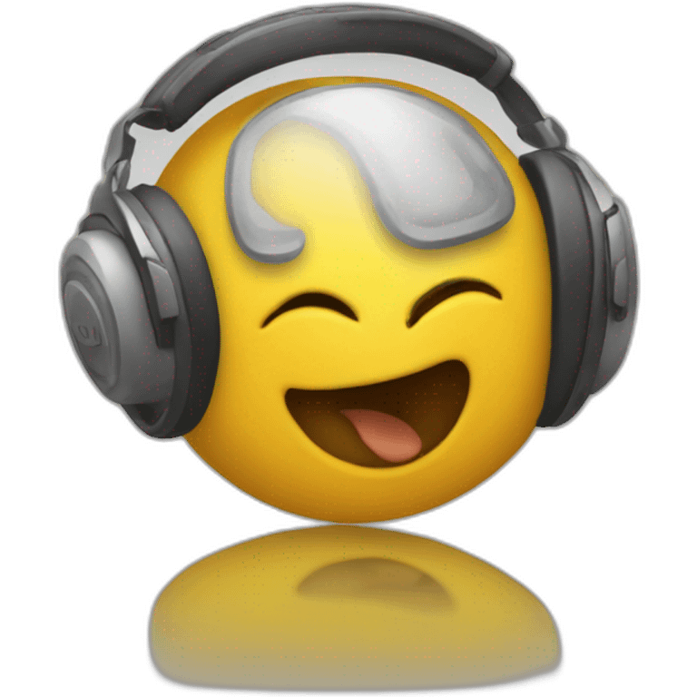 caca qui danse avec un casque emoji