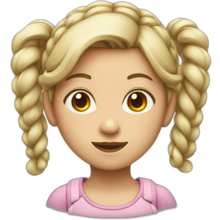 Girl with pigtails emoji