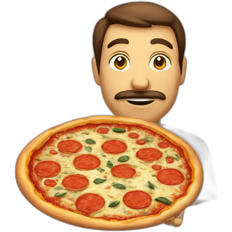 Un Italian mangeant une pizza emoji