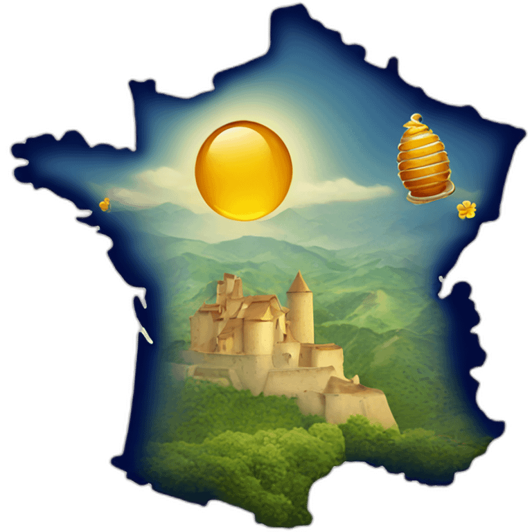 France map honey emoji