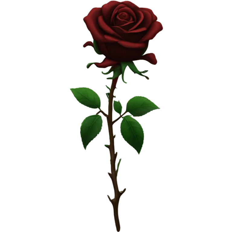 black rose with blood dripping  emoji