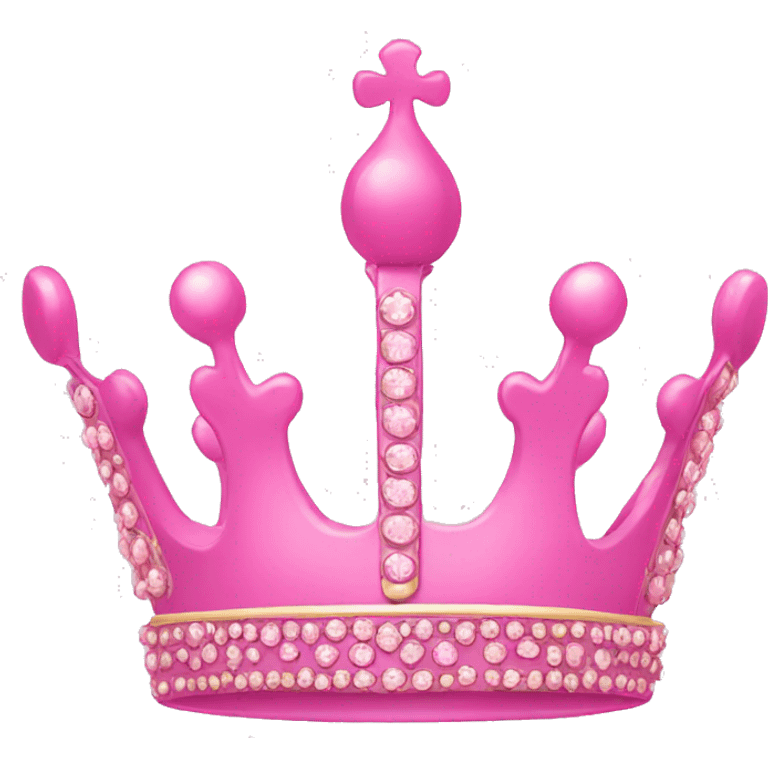 Pink princess crown emoji