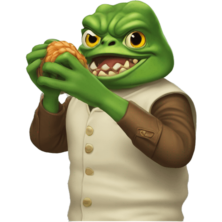 pepe specing with dragon claw emoji