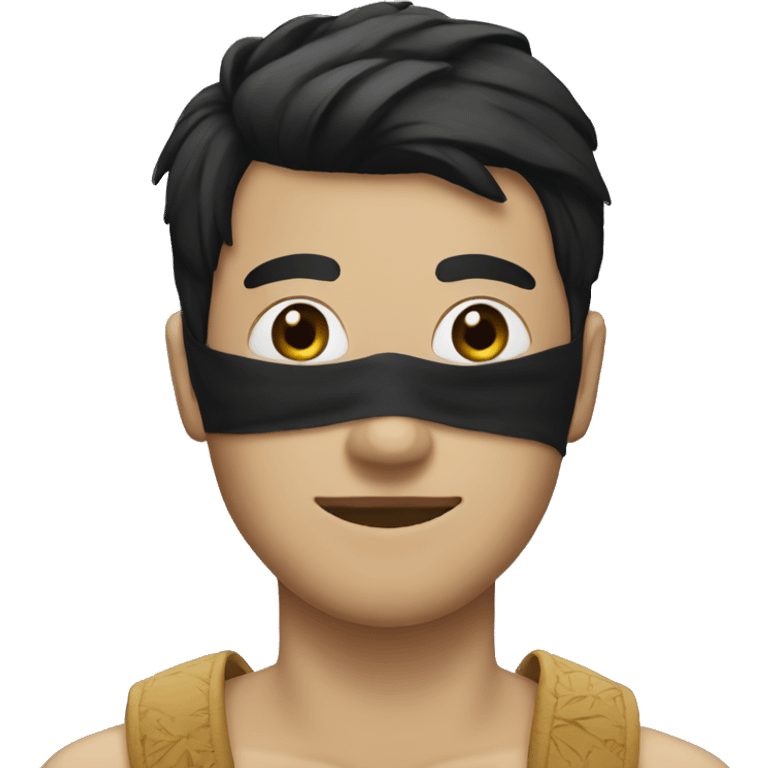 MAN MASKED WITH BANDANNA BLACK HAIR  emoji