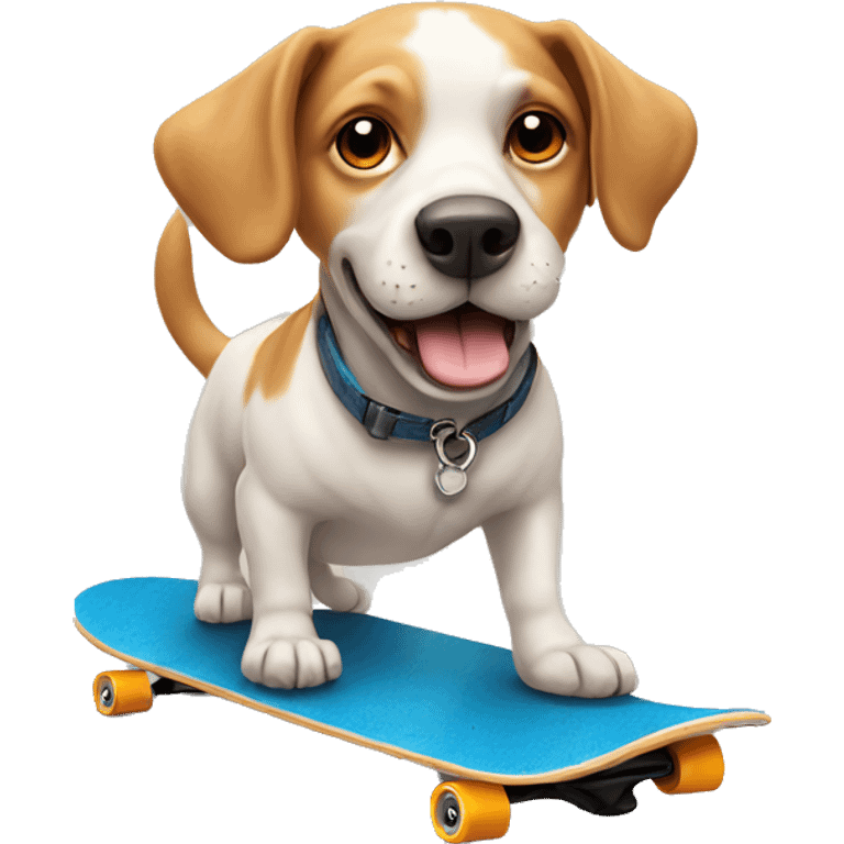 A dog on a skateboard emoji