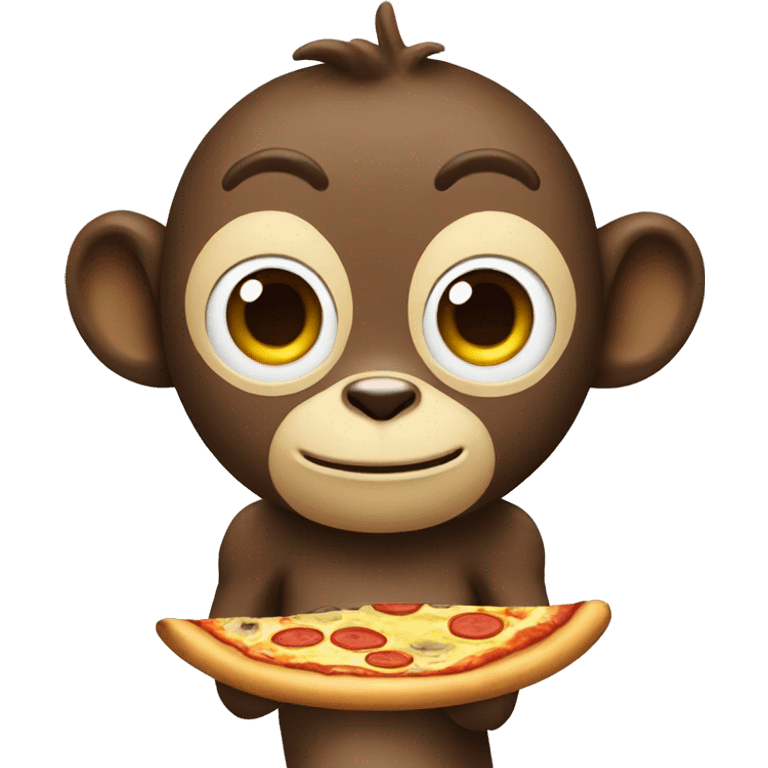 Monkey poopmoji pizza banana emoji