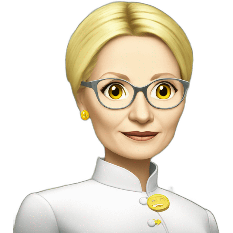 Tymoshenko with dollars in hand emoji