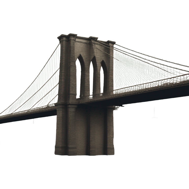 Brooklyn bridge seen from the coast emoji