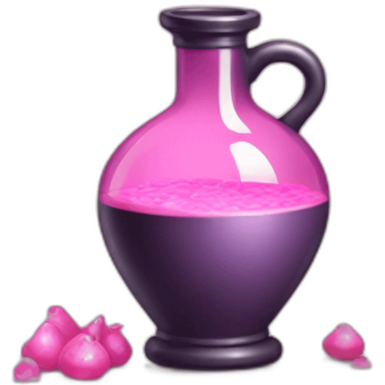 medieval potion filled with pink pale color emoji