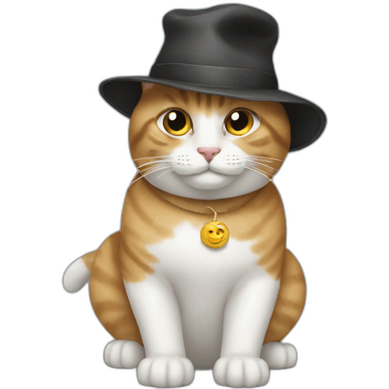 Cat wearing a hat emoji