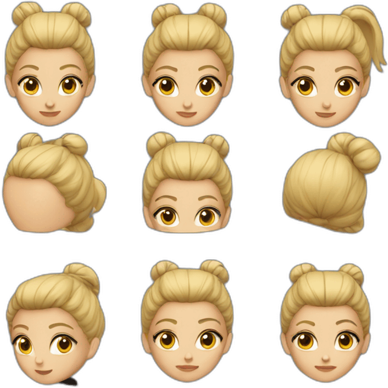 girl with cropped leather jacket and blonde hair bun emoji