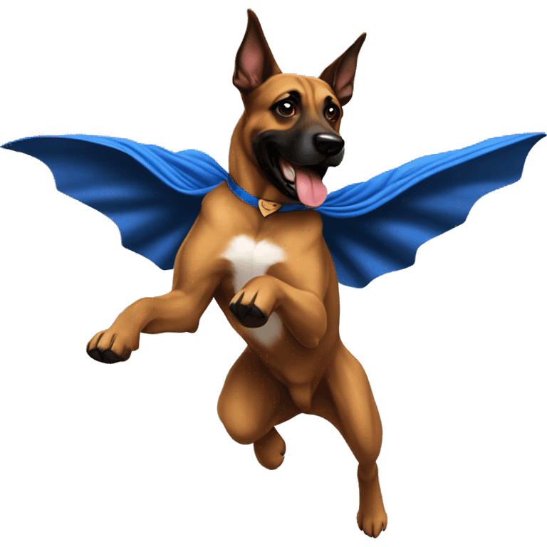  superman dog malinois flying emoji