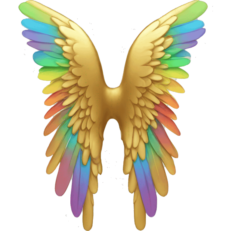 gold reinbow wings emoji