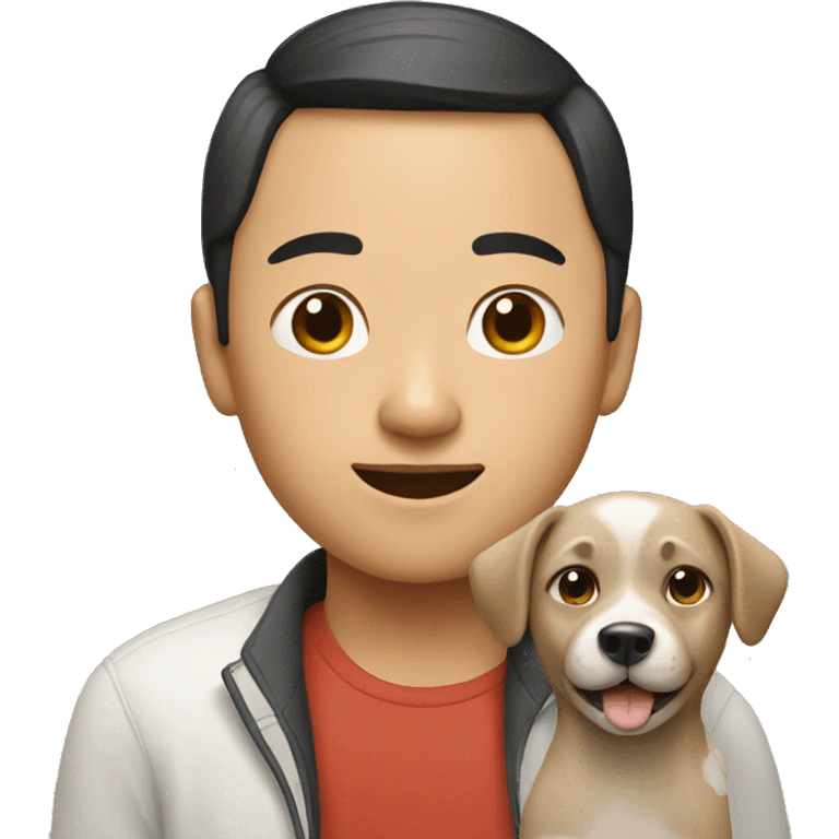 Chinese person with a dog  emoji