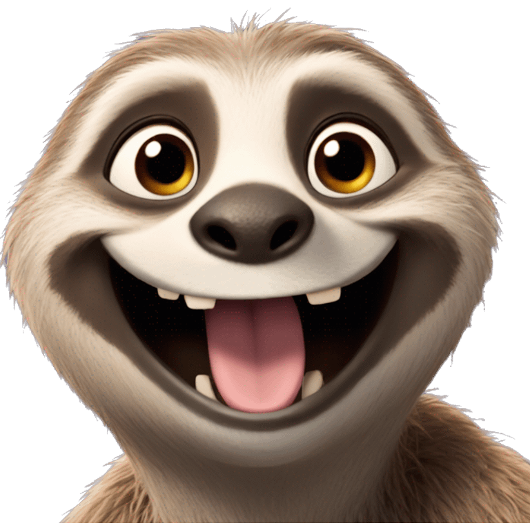 zootopia sloth that's smiling emoji