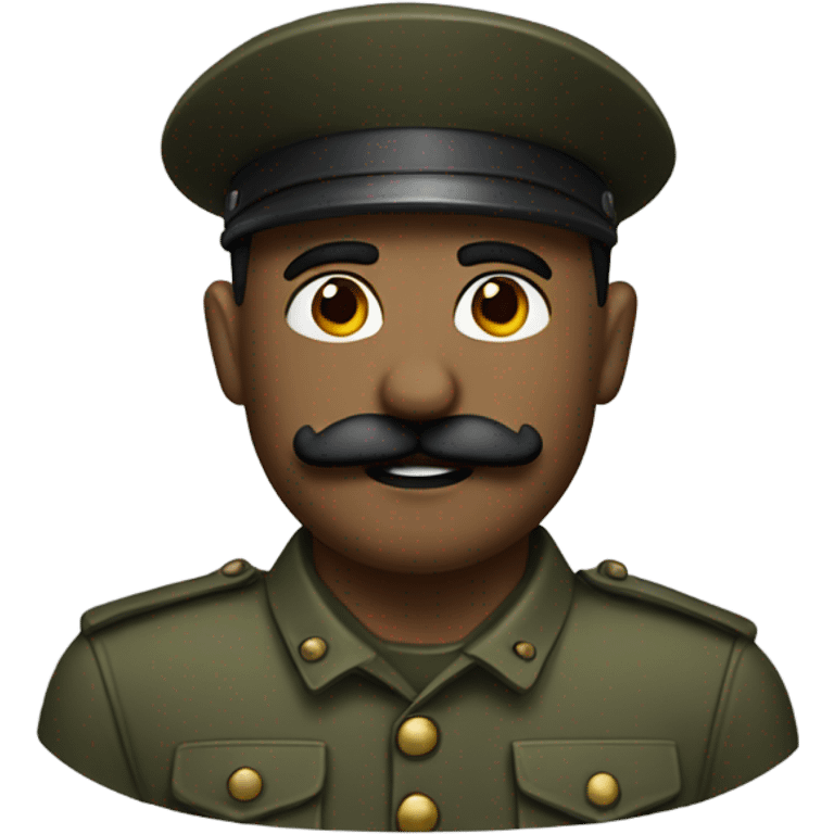 Soldier with mustache emoji