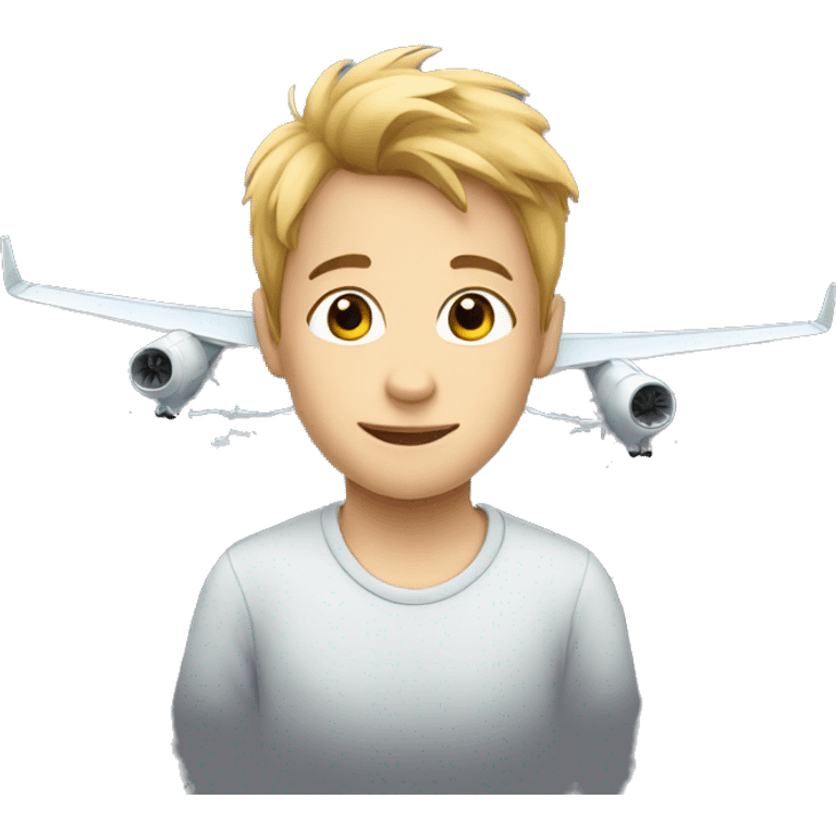 boy and plane emoji