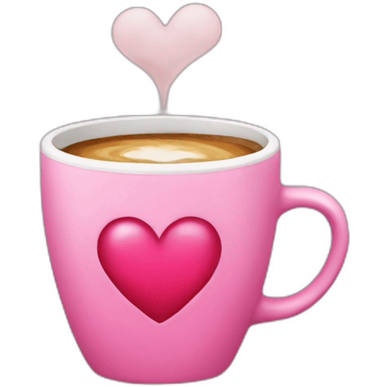 Pink heart with coffee  emoji