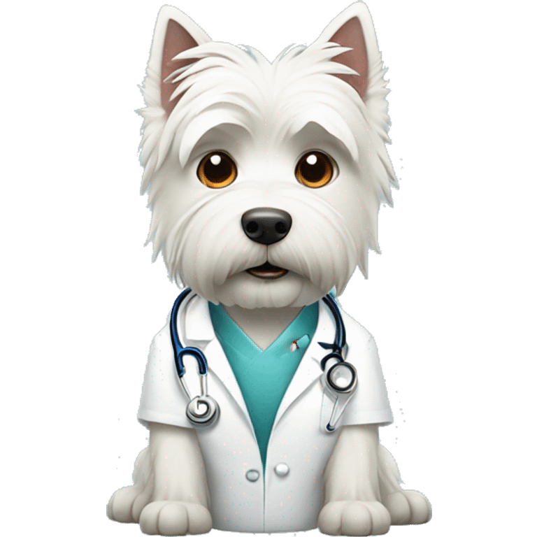 west highland terrier doctor emoji