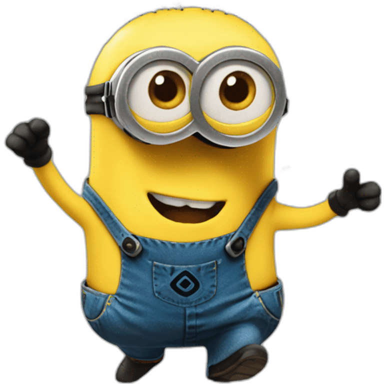 Minion festejando emoji