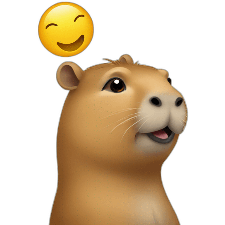 capybara combines with saluting emoji emoji