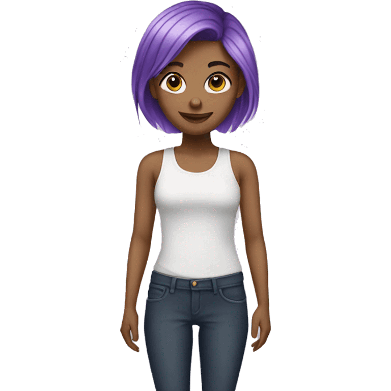 Girl with purple hair  emoji