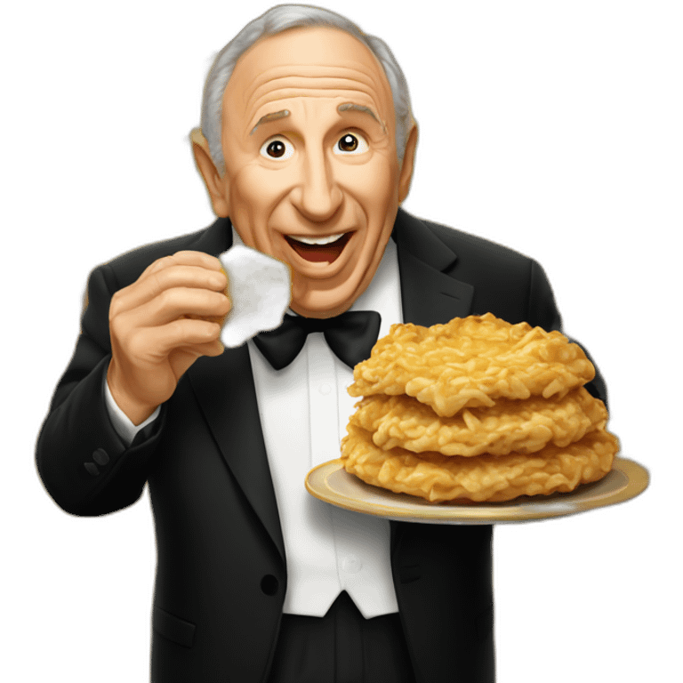 Mel brooks eating kugel emoji