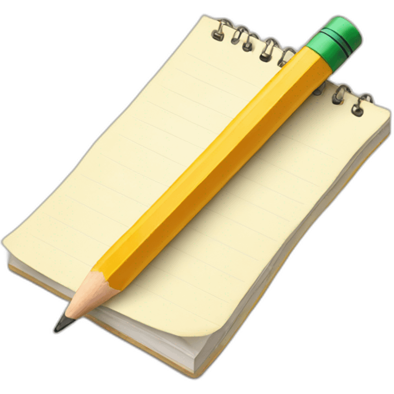 notepad with pencil emoji