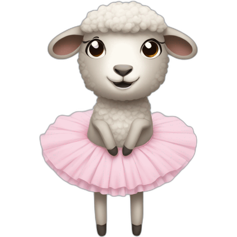 Sheep as a ballerina emoji