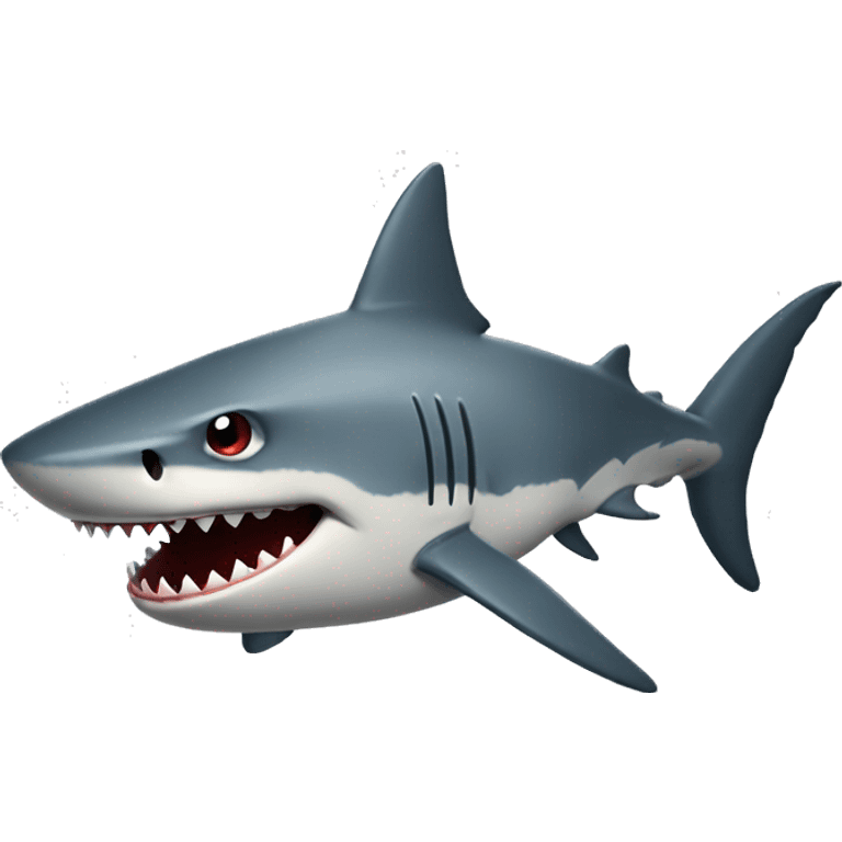 mischevious shark emoji