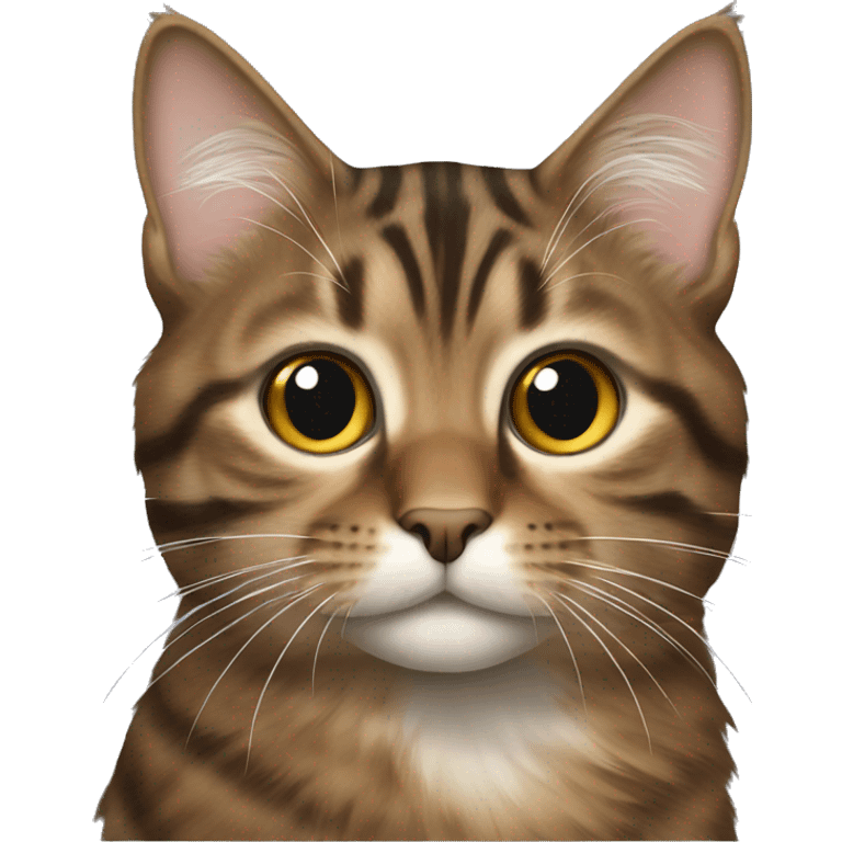 Long hair Brown tabby cat emoji