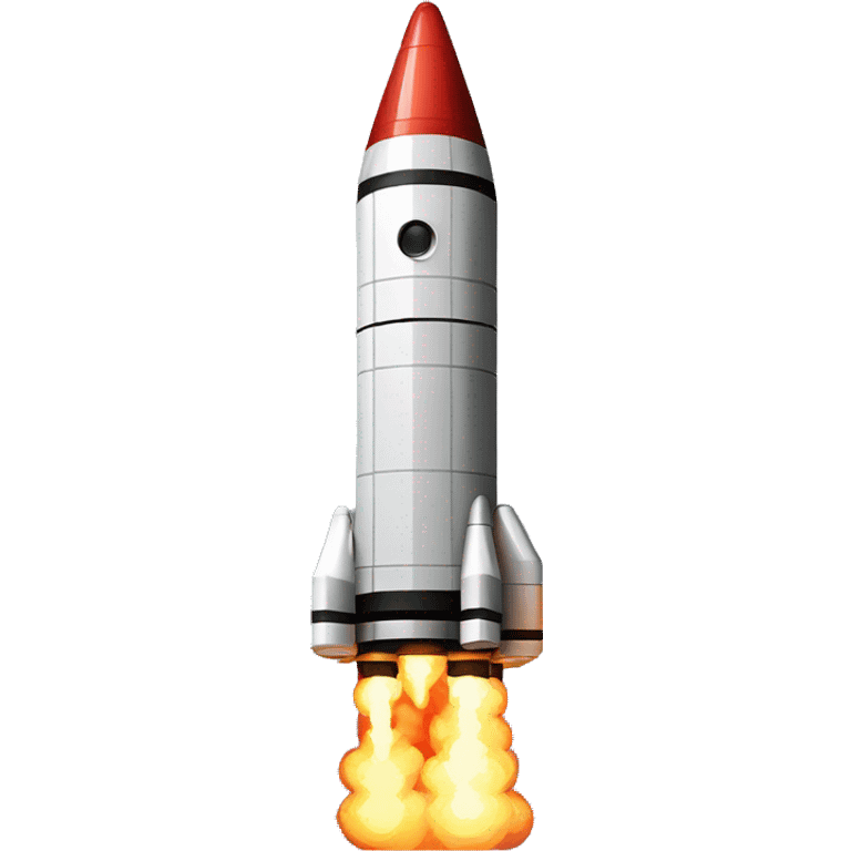 32-bit pixel art of a big rocket emoji