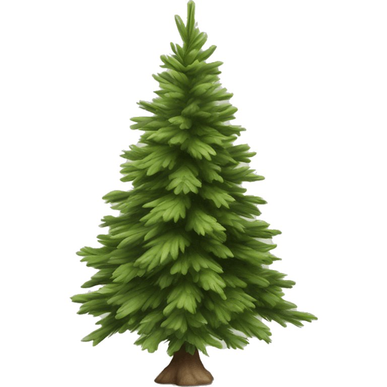 Realistic isolated off white fir christmas tree   emoji