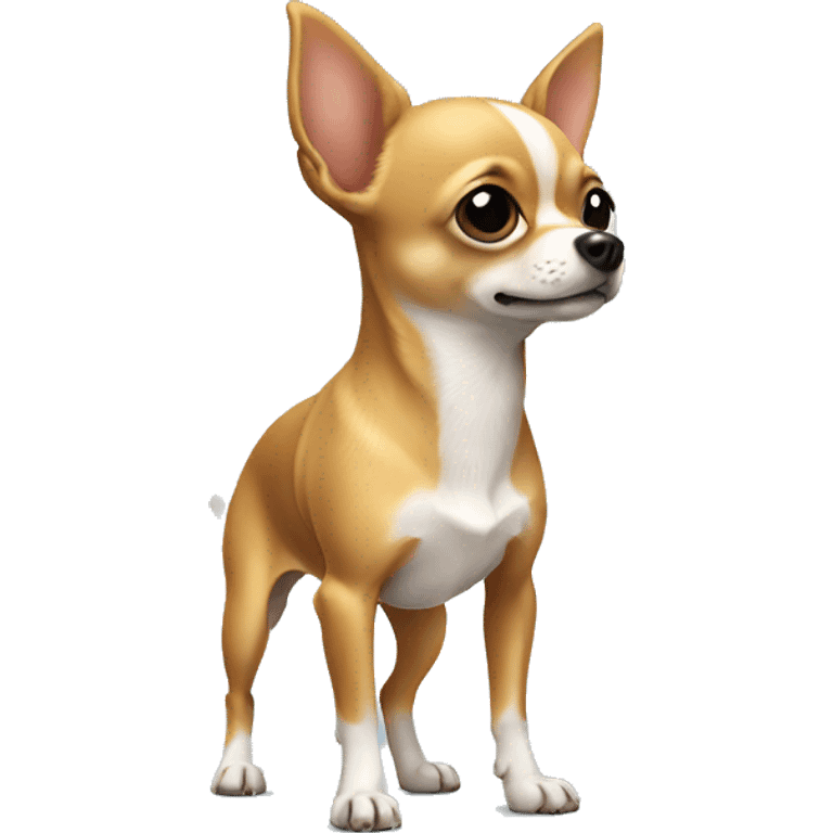 Chihuahua dog standing side profile emoji