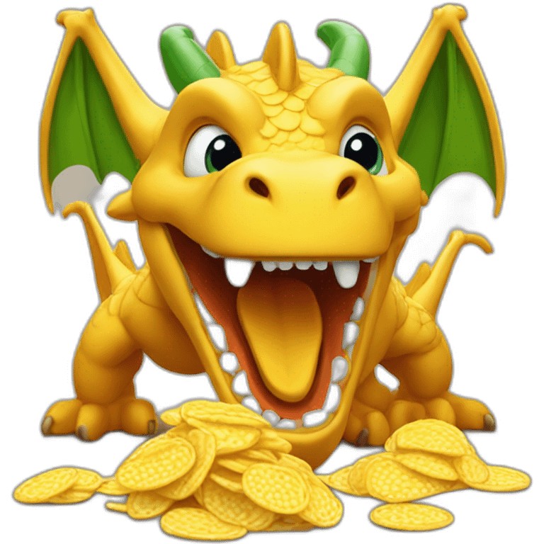 dragon qui mange du chips emoji