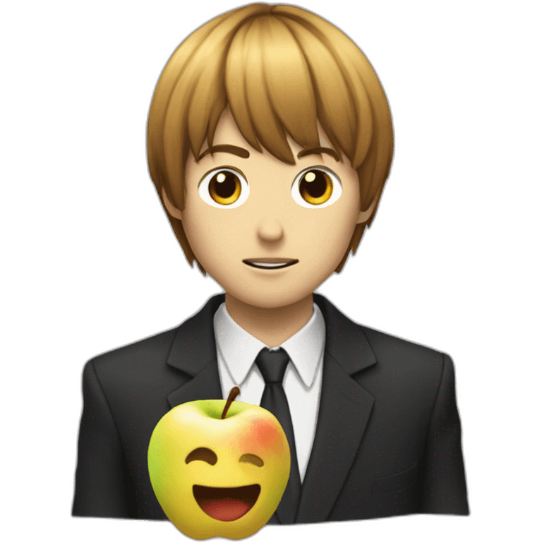 Light Yagami avec pomme emoji