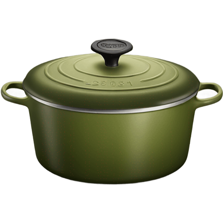 olive green le creuset dutch oven emoji