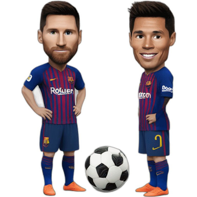 Messi câlin Ronaldo emoji