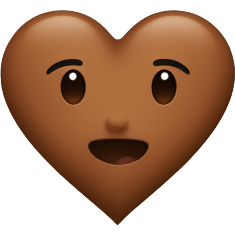 Brown heart emoji