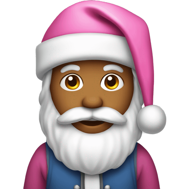 Santa with pink hat emoji