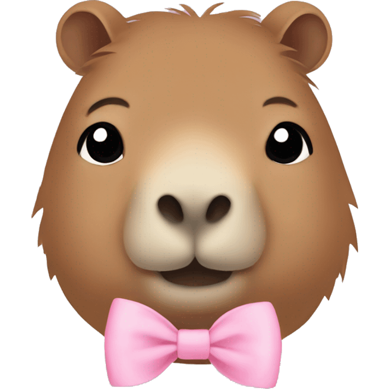 capybara with light pink bow emoji