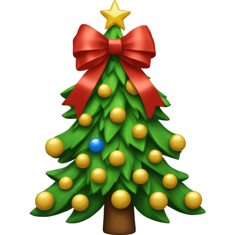 Christmas tree with a bow on top emoji