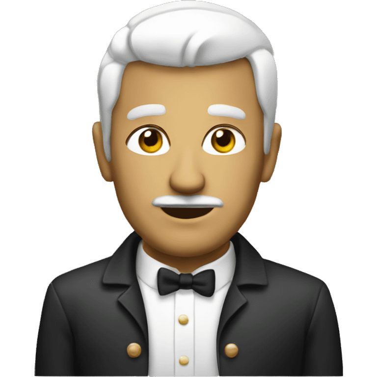 MAN WITH BOLD HEAD AND FRANCH BEAT emoji