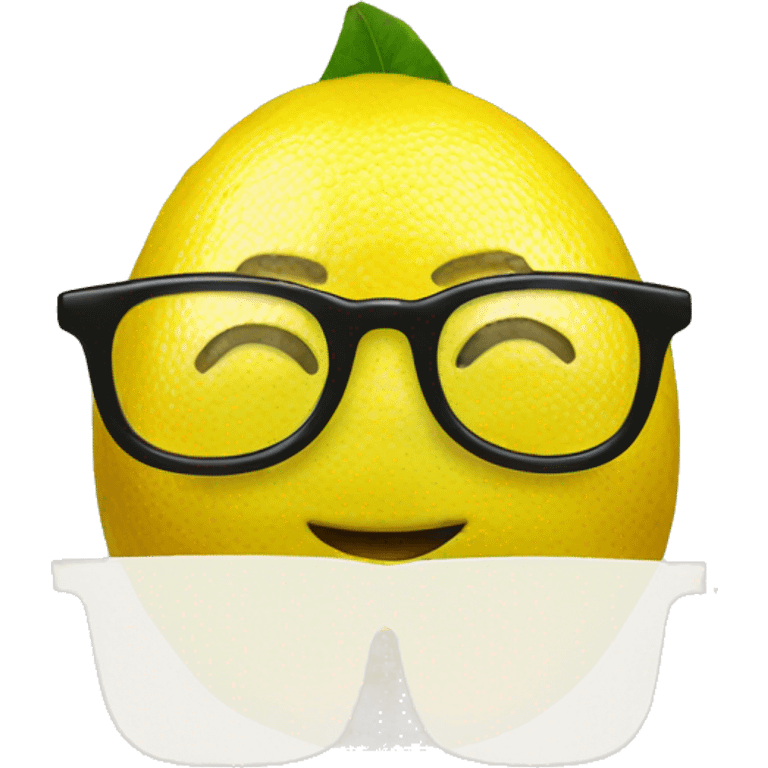 Lemon with a pair of glasses emoji