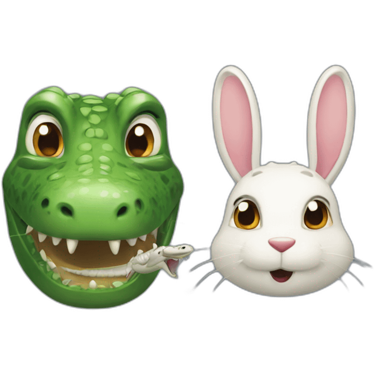 Lapin et crocodile emoji