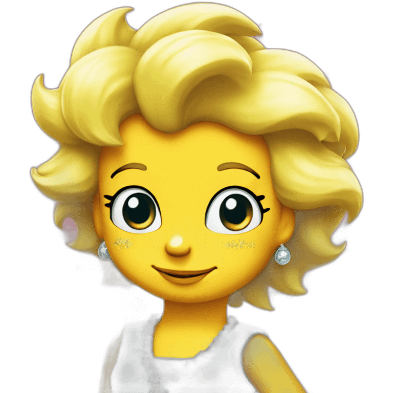 Lisa Simpson with Sparkling emoji