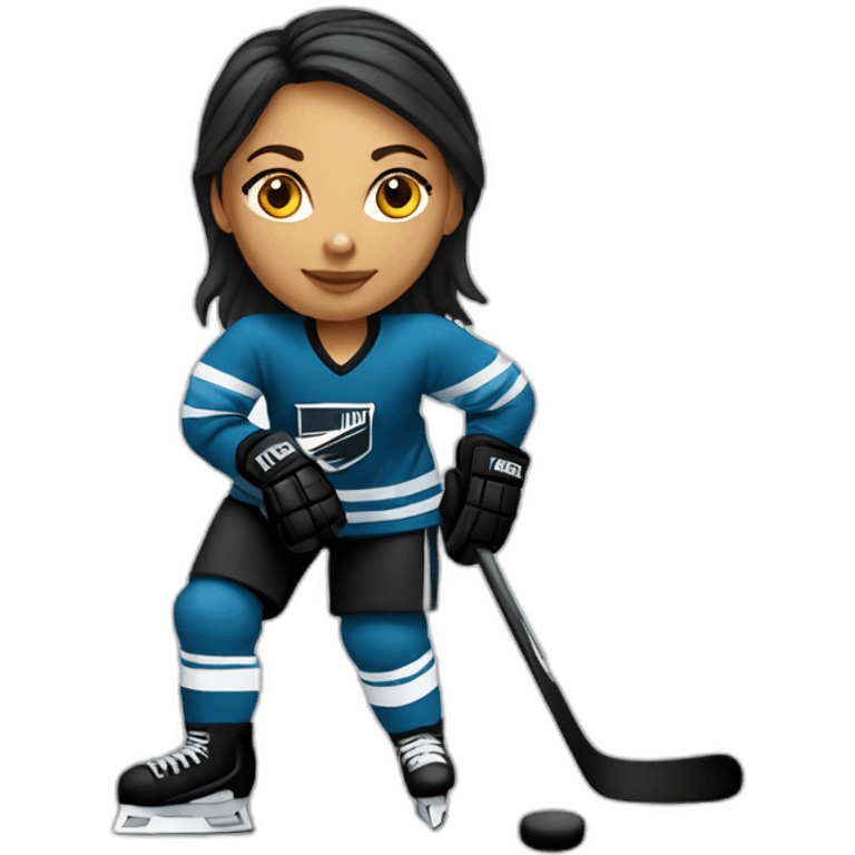 create a female hocky player emoji