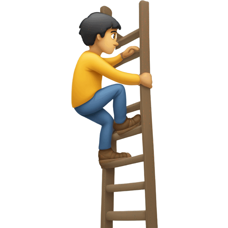 Climbing in ladder emoji