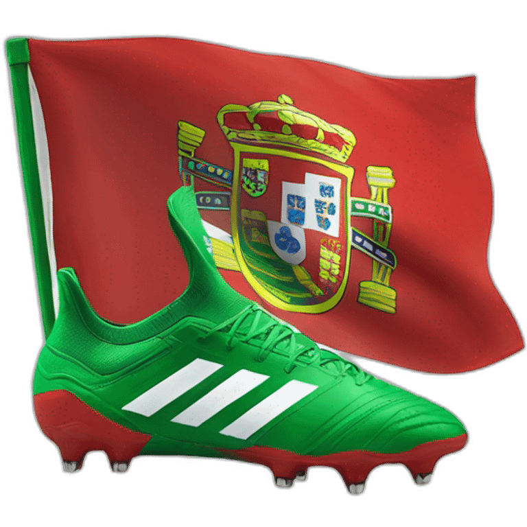 adidas predator boots with portugal flag emoji