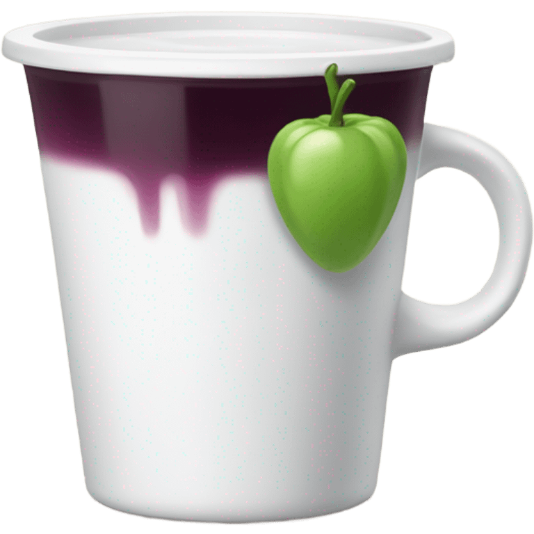 White cup with grap juice emoji